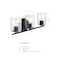 Designers Fountain Haven 24 in. 3-Light Matte Black Vanity Light with Clear Rippled Glass Shades for Bathrooms D309M-3B-MB - alternate 2